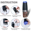 Automatic Electric Gravity Induction Salt and Pepper Grinder